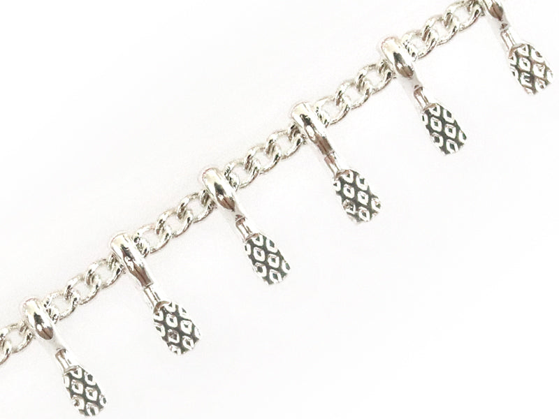 Achat Chaîne gouttes  martelées -  flash argent 925 x 20 cm