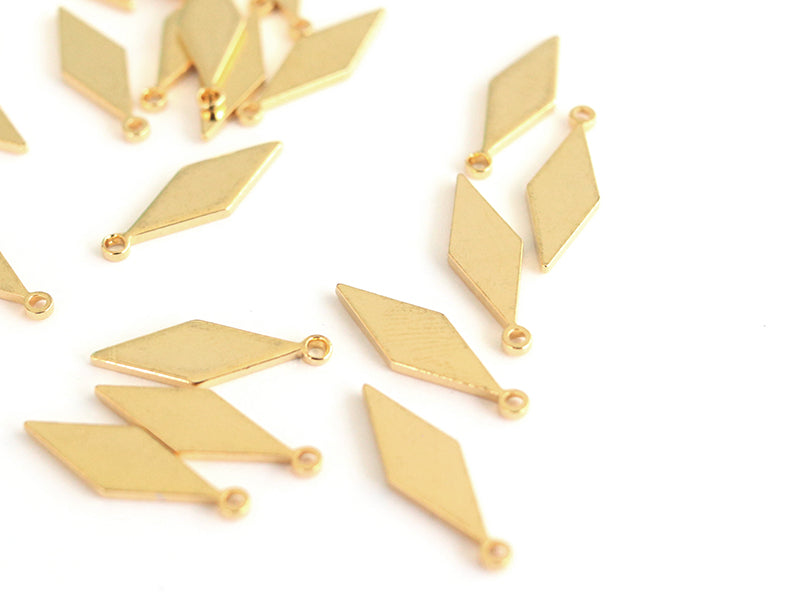achat Pendentif losange allongé - doré à l'or fin