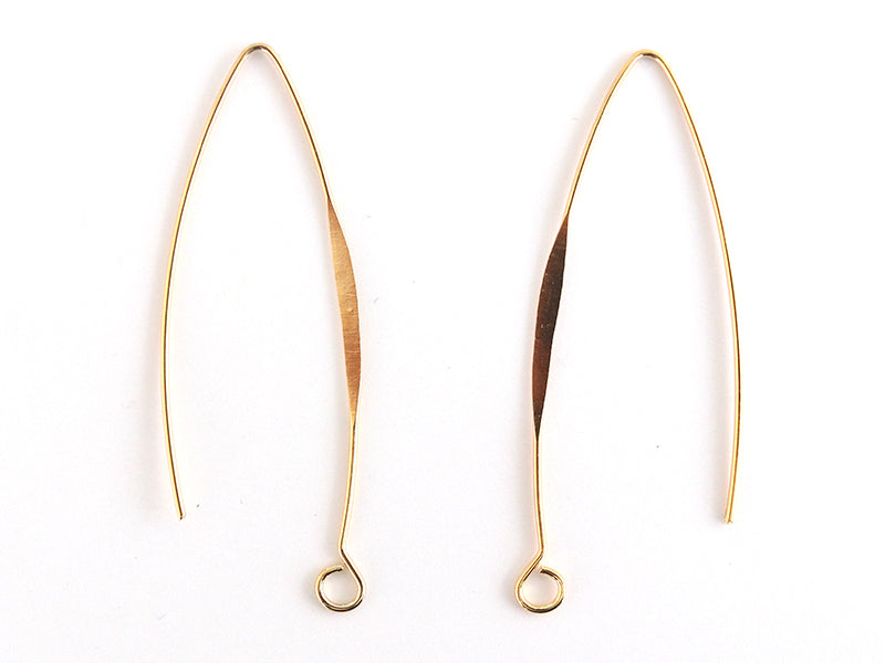 Achat Paire de boucles d'oreilles dormeuses avec anneau - dorée à l'or fin
