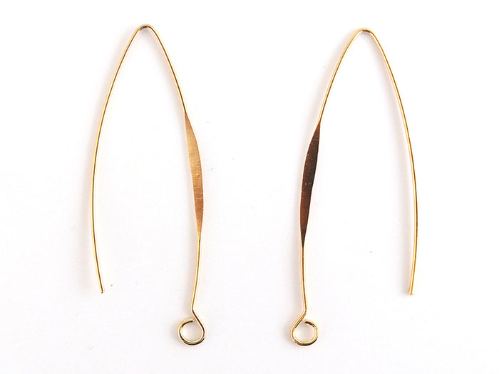 Achat Paire de boucles d'oreilles dormeuses avec anneau - dorée à l'or fin
