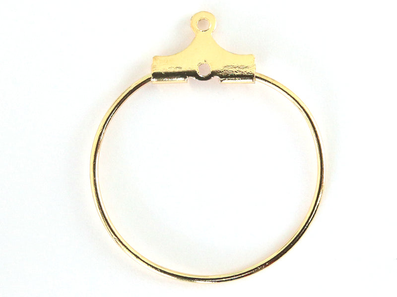Achat Lot de 2 intercalaires créoles 20mm - doré à l'or fin 18K