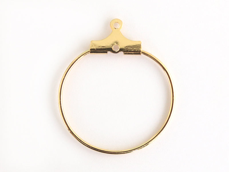Achat Lot de 2 intercalaires créoles 20mm - doré à l'or fin 18K