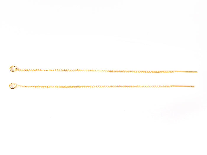 Achat Paire de boucles d'oreilles chainette - dorée à l'or fin