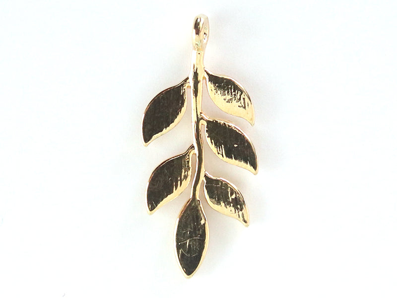achat Pendentif feuille - doré à l'or fin