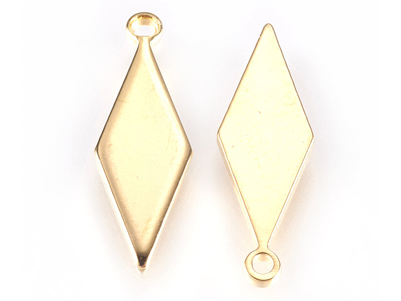 achat Pendentif losange allongé - doré à l'or fin