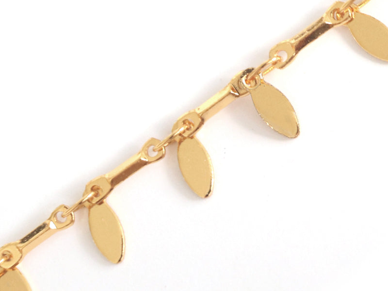 Achat Chaîne fantaisie petites pendeloques - doré à l'or fin 24 K x 20 cm