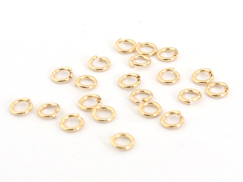 Achat 20 anneaux 3mm - dorés à l'or fin 18K