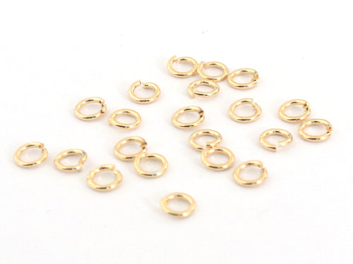 Achat 20 anneaux 3mm - dorés à l'or fin 18K