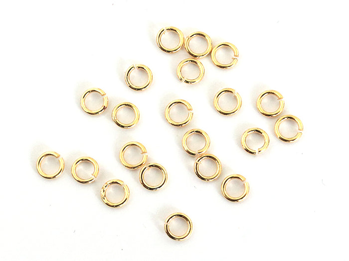 Achat 20 anneaux 3mm - dorés à l'or fin 18K