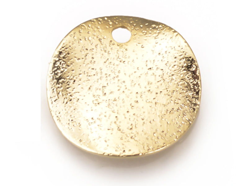 Achat Breloque pampille ronde 12 mm ondulée et martelée