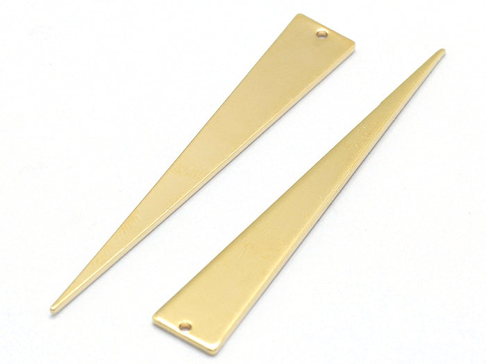 Achat Long pendentif triangle - doré à l'or fin 18K