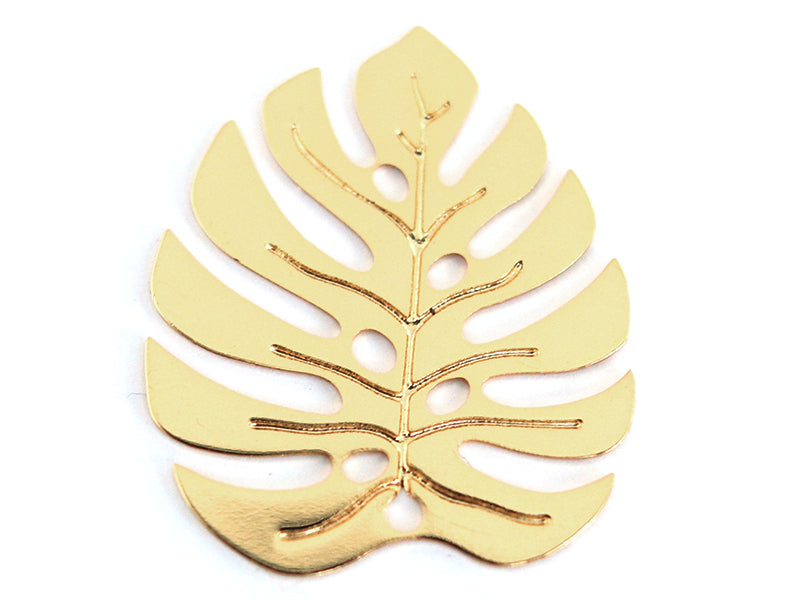 Achat Pendentif feuille de monstera - doré à l'or fin 24K