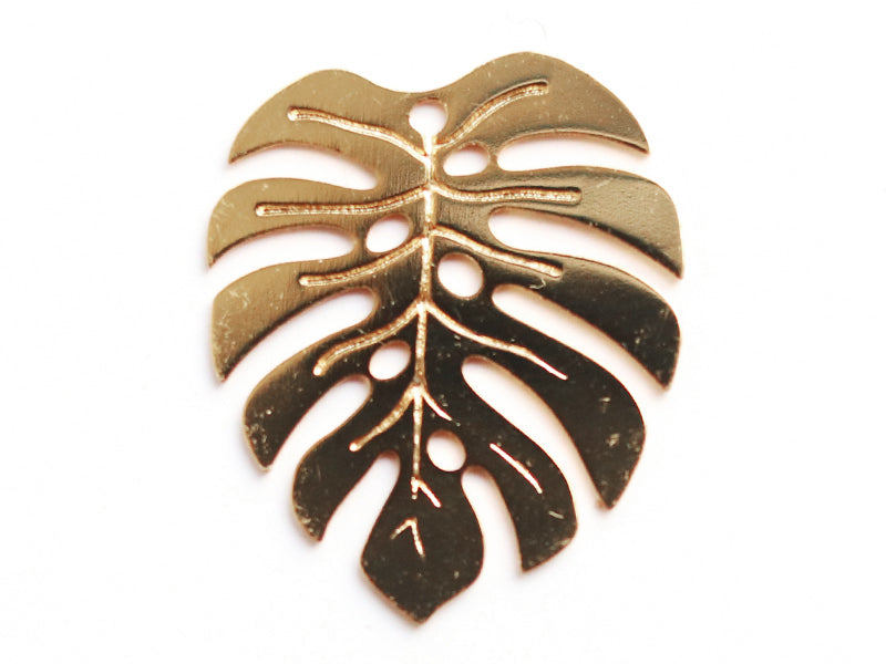 Achat Pendentif feuille de monstera - doré à l'or fin 24K