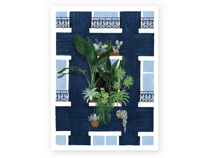 Achat Affiche aquarelle - Mon joli balcon - 18 x 24 cm - ATWS