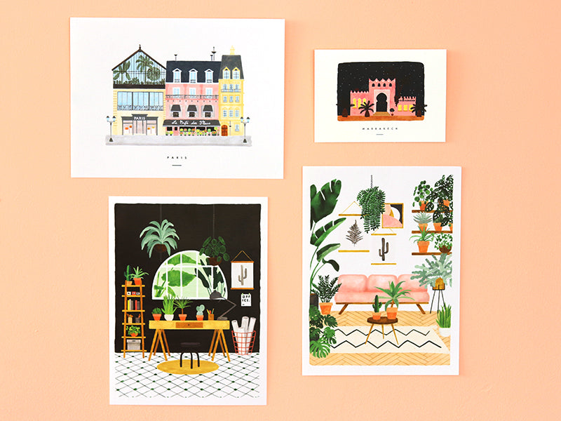 Achat Affiche aquarelle - Mon joli balcon - 18 x 24 cm - ATWS