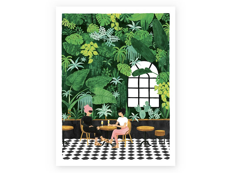 Achat Carte aquarelle - Café en terrasse - ATWS