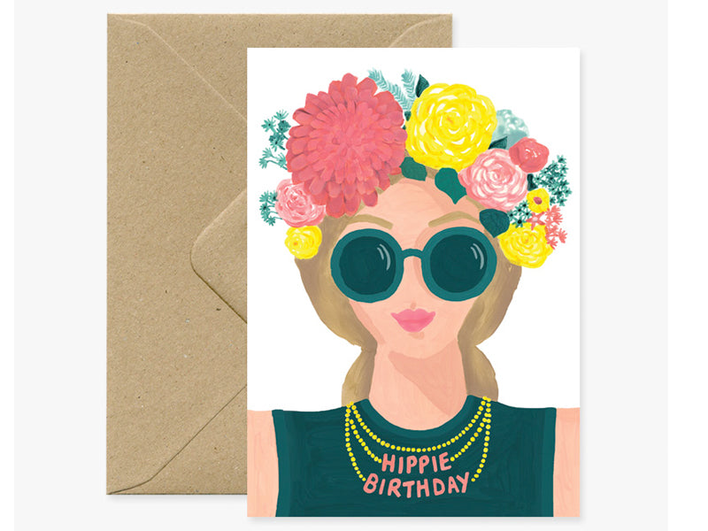 Achat Carte aquarelle - Hippie birthday - ATWS