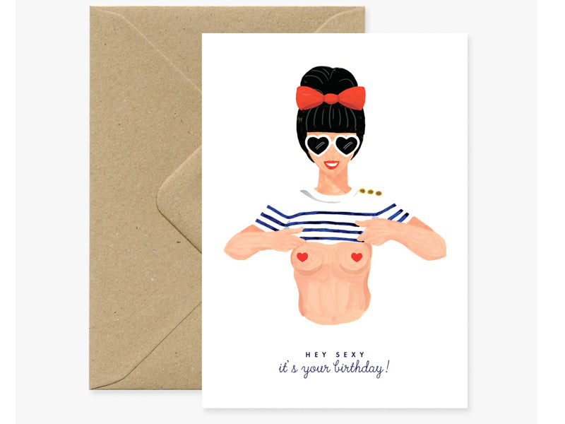 Achat Carte aquarelle - Sexy birthday - ATWS