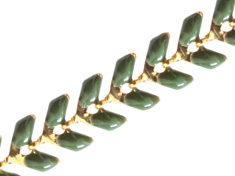 Achat Chaîne épi émaillée - vert olive