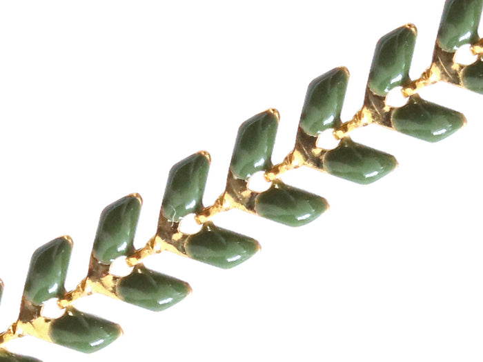 Achat Chaîne épi émaillée - vert olive