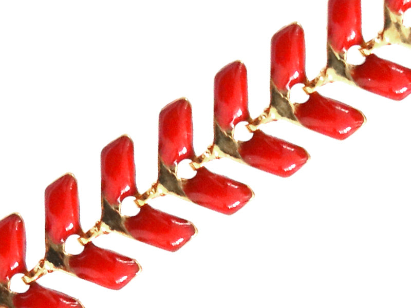 Achat Chaîne épi émaillée - rouge