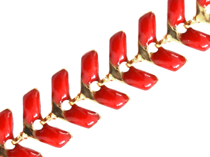 Achat Chaîne épi émaillée - rouge