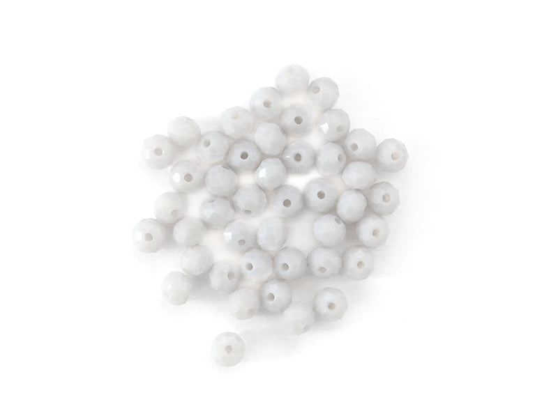 Achat Lot de 50 perles à facettes en verre 4x6 mm - taupe clair