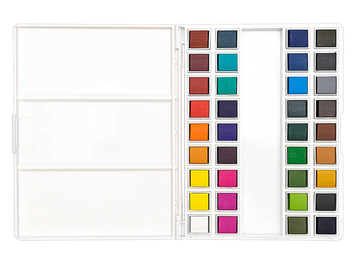 Achat Palette de 36 demi-godets d'aquarelle / Peinture à l'eau