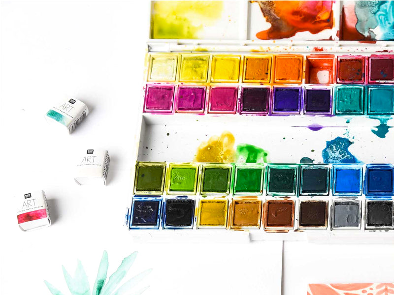 achat Palette de 36 demi-godets d'aquarelle / Peinture à l'eau