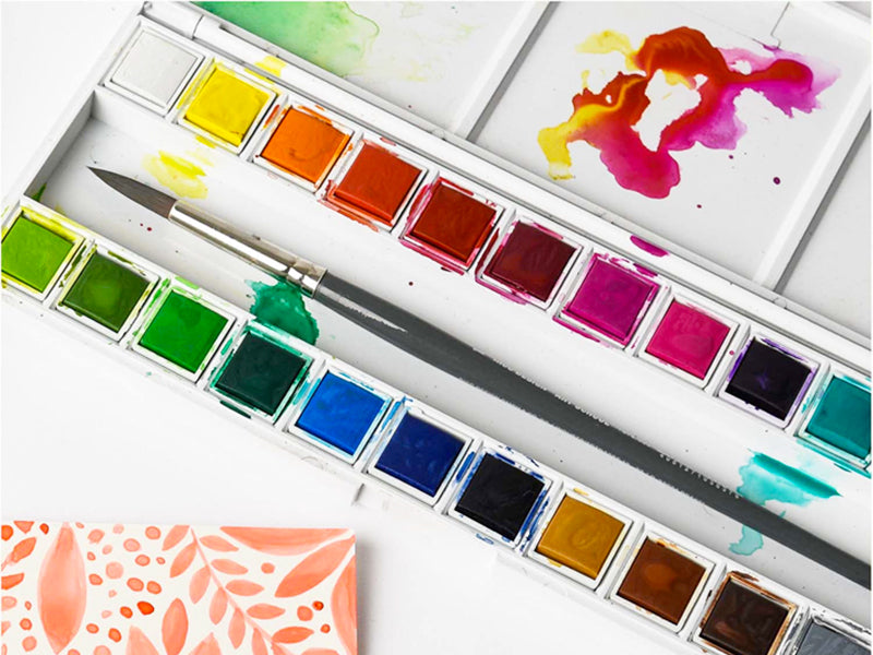 achat Palette de 24 demi-godets d'aquarelle / Peinture à l'eau