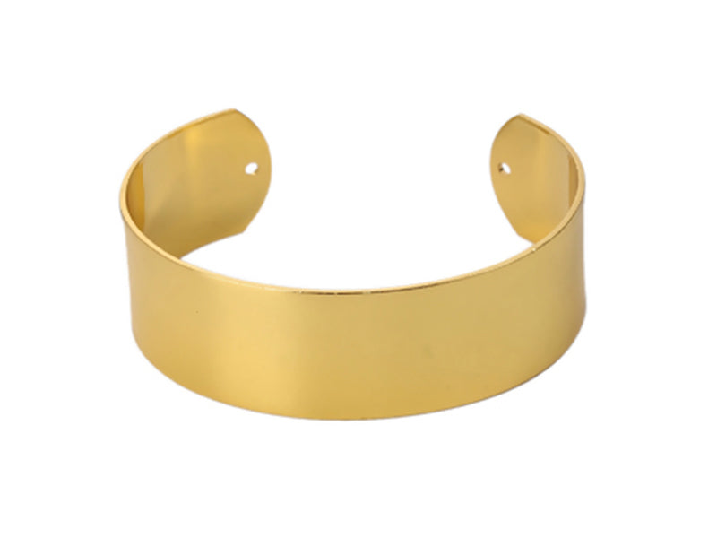 Achat Bracelet manchette deux trous en laiton - 2 cm