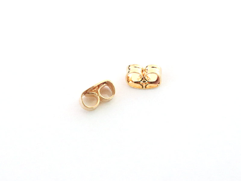 Achat Paire de fermoirs papillon -/ embouts pour boucle d'oreille -  dorée à l'or fin