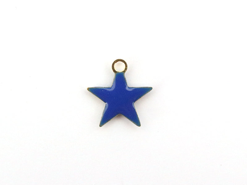 Achat Breloque étoile émaillée - bleu royal