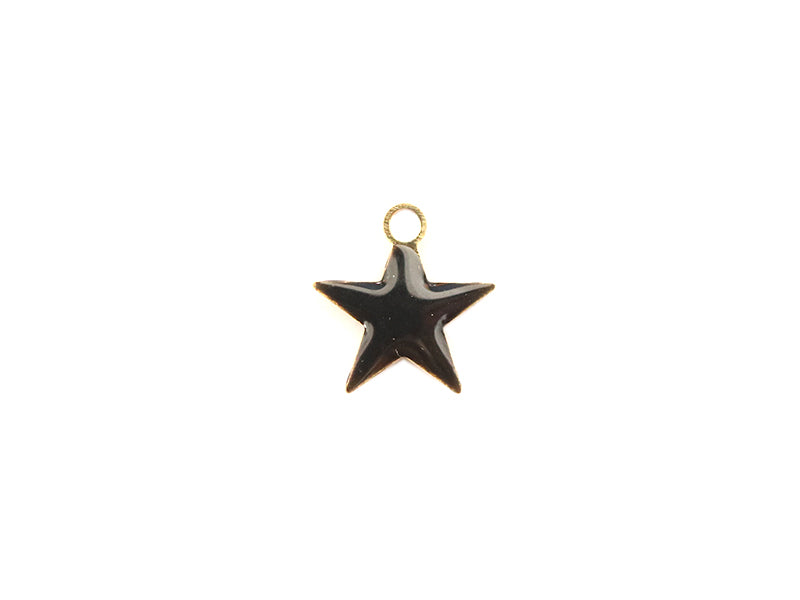 Achat Breloque étoile émaillée - noir