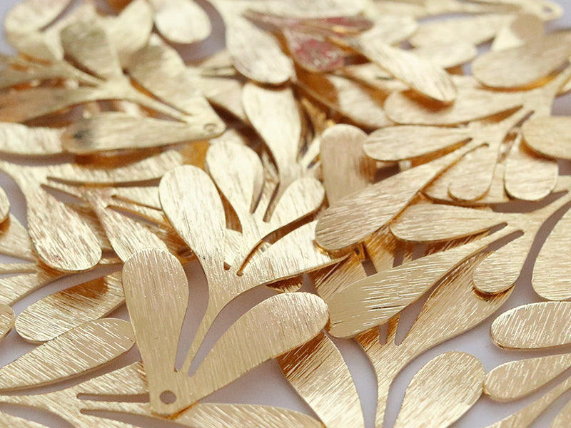 Achat Pendentif végétal - doré à l'or fin
