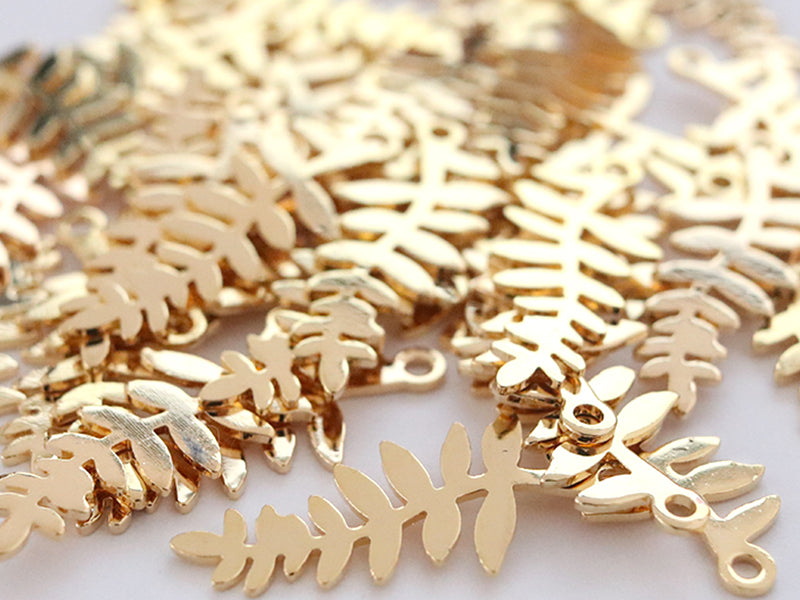 achat Pendentif feuille - doré à l'or fin