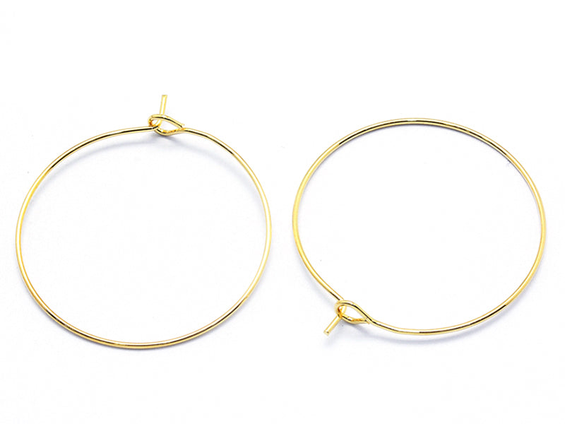 Achat Boucles d'oreilles créoles 20mm - doré à l'or fin 18K