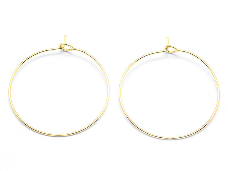 Achat Boucles d'oreilles créoles 20mm - doré à l'or fin 18K