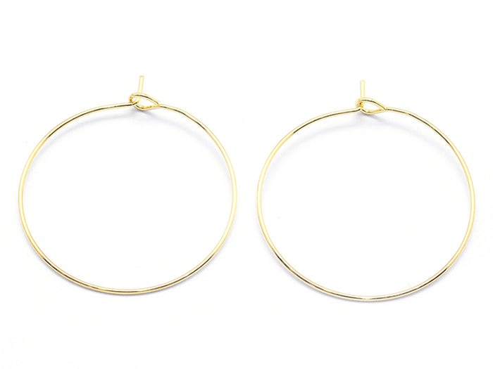 Achat Boucles d'oreilles créoles 20mm - doré à l'or fin 18K