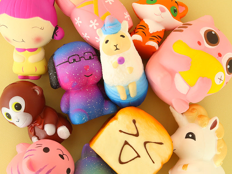 achat Squishy Licorne blanche et dorée