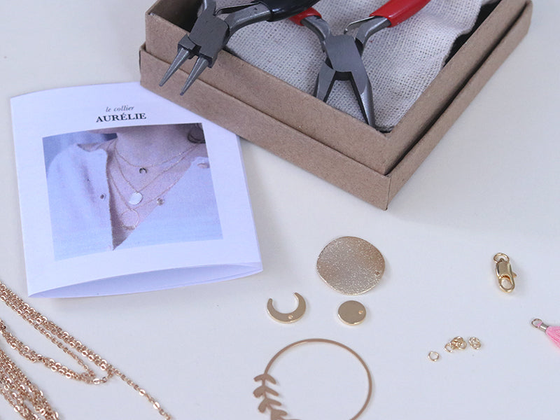 achat Collier multi-rangs Aurélie - Kit bijoux précieux dorés à l'or fin