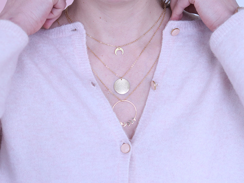 achat Collier multi-rangs Aurélie - Kit bijoux précieux dorés à l'or fin