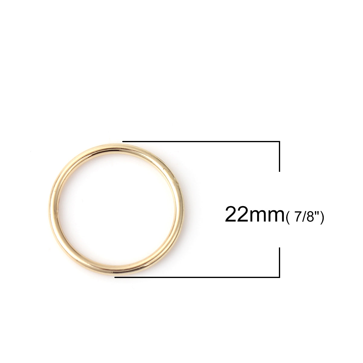Achat Anneau de jonction fermé doré - 22mm