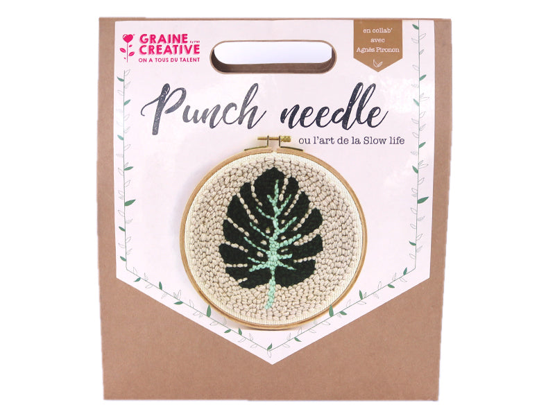 Achat Kit punch needle - Feuille de monstera
