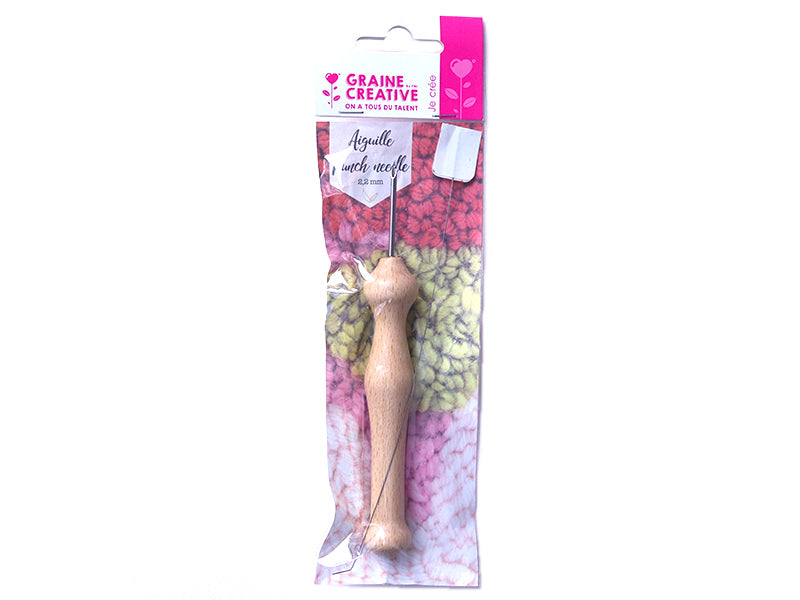 Achat Punch needle / aiguille magique pour laine  - manche en bois - 2,2 mm