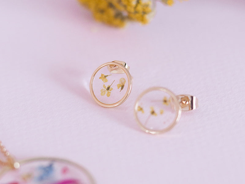 Achat Puces d'oreilles cercles ajourés 12 mm - dorées à l'or fin