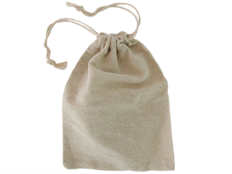 achat Pochon en coton beige - 13 x 17,5 cm