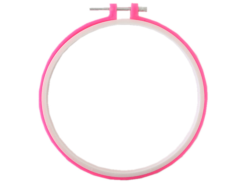 Tambour à Broder Pony 18cm Bleu - Cercle Broderie Plastique Avec Vis Métal Pour Tissu Tendu