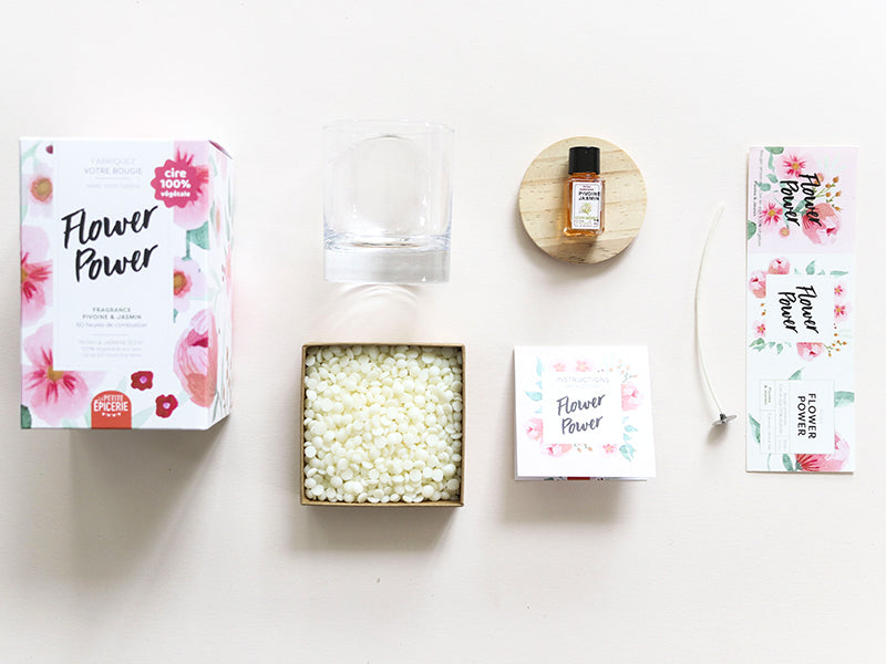 achat Kit bougie DIY - Flower Power