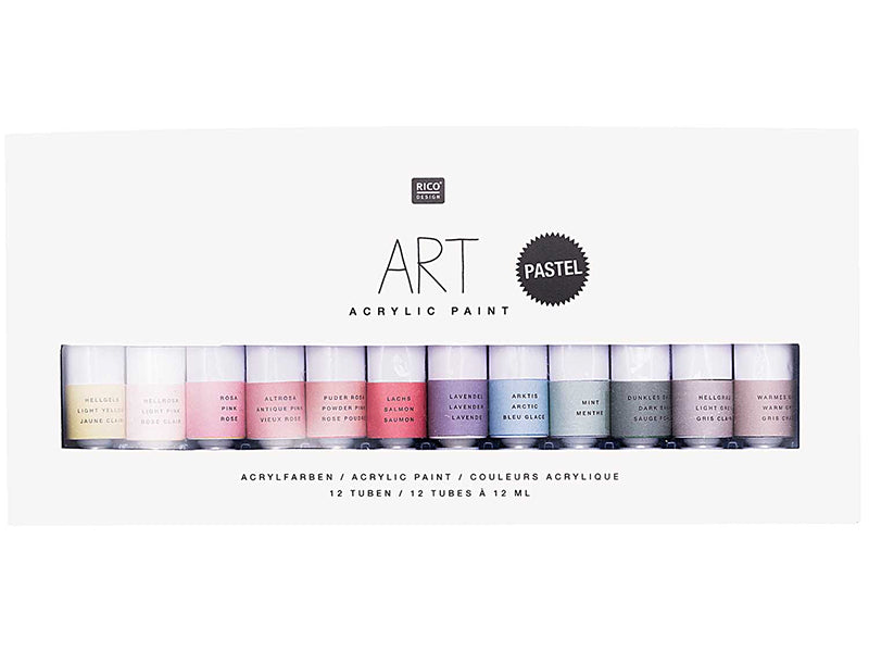 Achat Set de 12 tubes de peinture acrylique - pastel